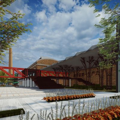 现代工业遗址废弃工厂厂房仓库改造创意工业园区文创公园商业广场景观