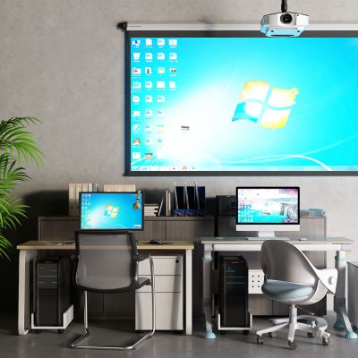 现代投影仪 书桌 儿童桌 电脑桌