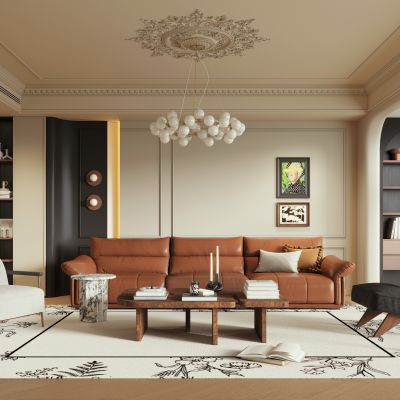 大平层客厅 黑白客厅