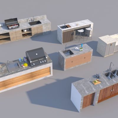 现代庭院户外洗手池