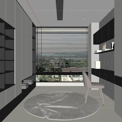 现代家居书房 书桌组合 书柜组合 饰品