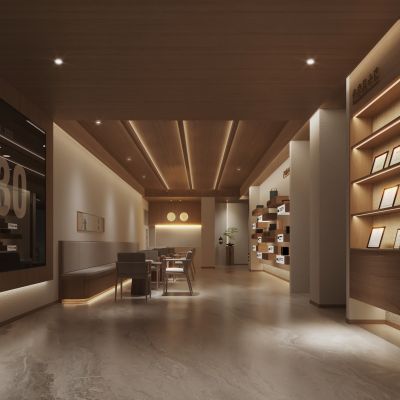 现代办公过道展示墙