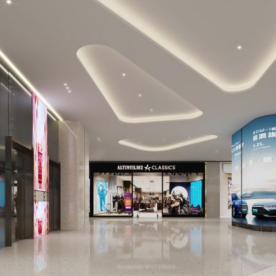 现代商场电梯厅