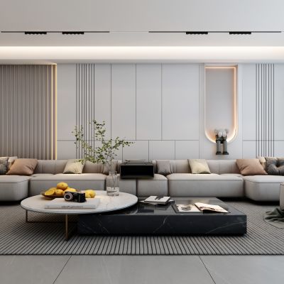  现代家居客厅沙发组合