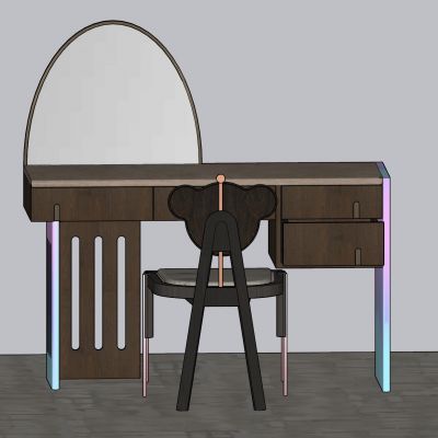 侘寂风 梳妆桌 梳妆椅