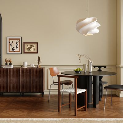 现代中古风餐厅 中古风餐桌椅 