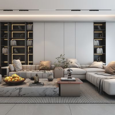  现代家居客厅沙发组合