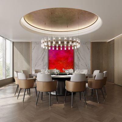 现代中式餐厅包间