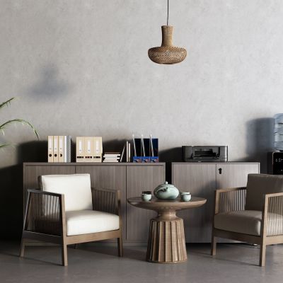 现代休闲椅 洽谈桌 文件柜