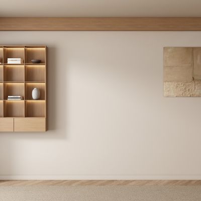 侘寂风餐厅茶室客厅背景墙