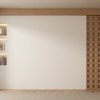 侘寂餐厅茶室客厅背景墙