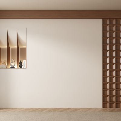 中古餐厅茶室客厅背景墙