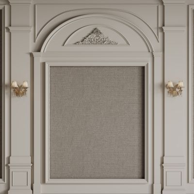 法式背景墙 法式护墙板 法式雕花线条 电视背景墙