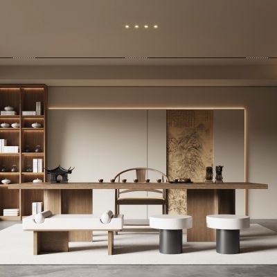 新中式宋式风茶室书房