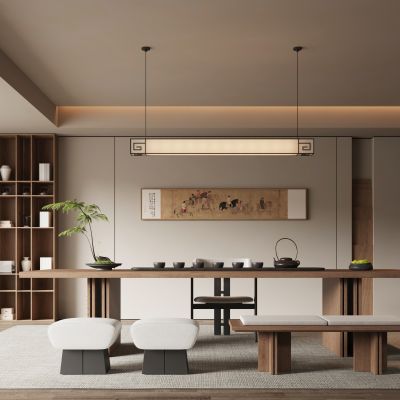 新中式宋式风茶室书房