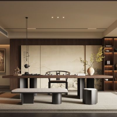 新中式宋式风茶室书房