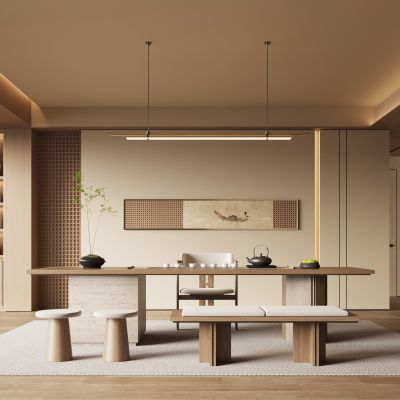 新中式宋式风茶室书房