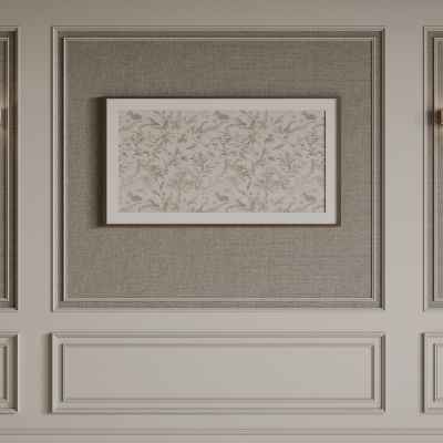 法式背景墙 法式护墙板 法式雕花线条 床头背景墙