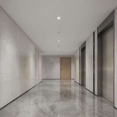 现代电梯厅过道