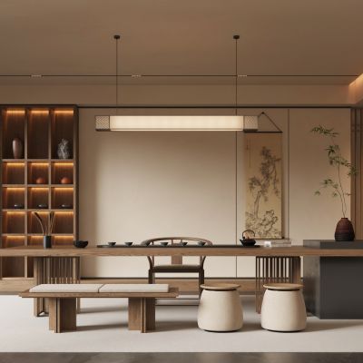 新中式宋式风茶室书房