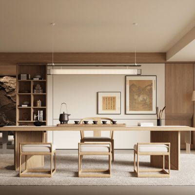新中式宋式风茶室书房
