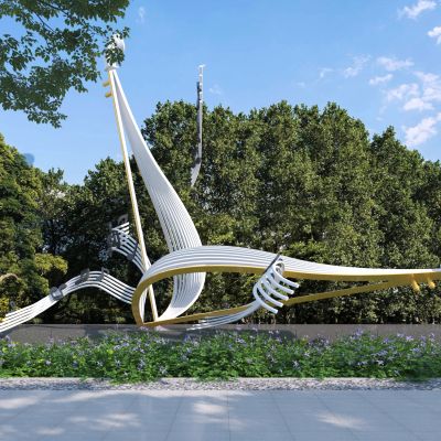 现代音乐主题雕塑小品