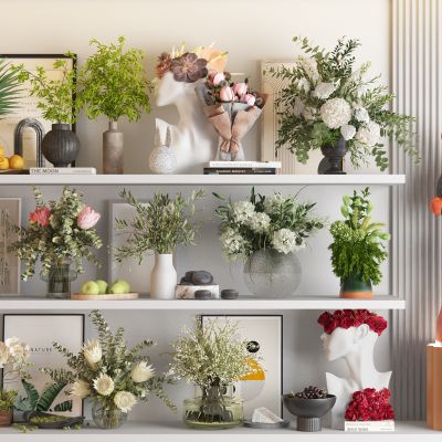 现代花瓶花卉组合