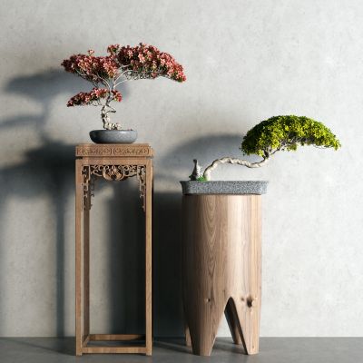 中式花几 盆景 盆栽