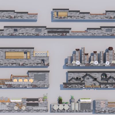 新中式现代景墙