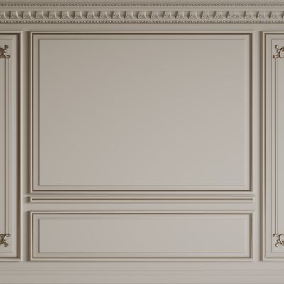 法式背景墙 护墙板雕花线条 床头背景墙