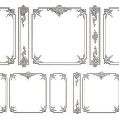 法式背景墙 法式护墙板 法式雕花线条