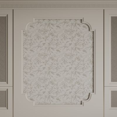 法式背景墙 护墙板雕花线条 床头背景墙