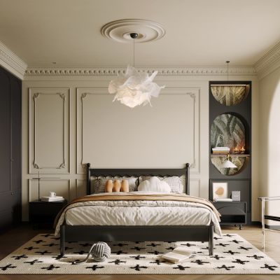 法式黑白复古卧室