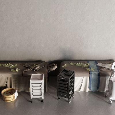 现代按摩床 美容仪 美容床 小推车 洗脚盆