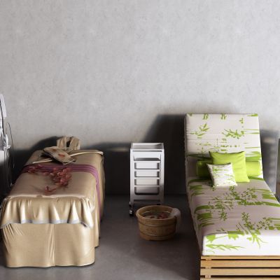 现代按摩床 美容仪 美容床 小推车 洗脚盆