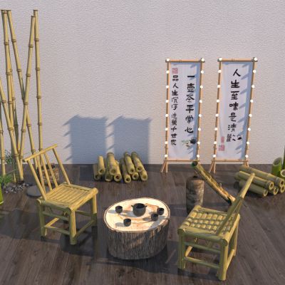 新中式景观座椅