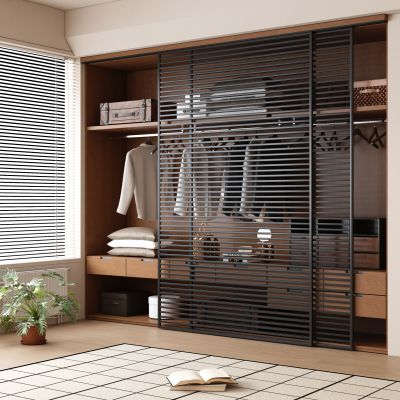 现代中古风衣柜 