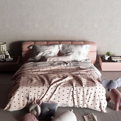 现代儿童床 女孩床 客房床