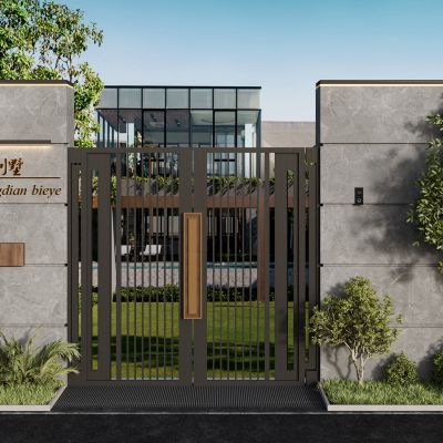 现代庭院门 大门 花园门 铁艺门 别墅庭院门