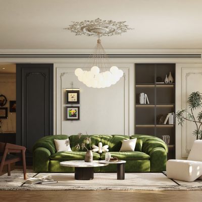 法式复古客厅 大平层