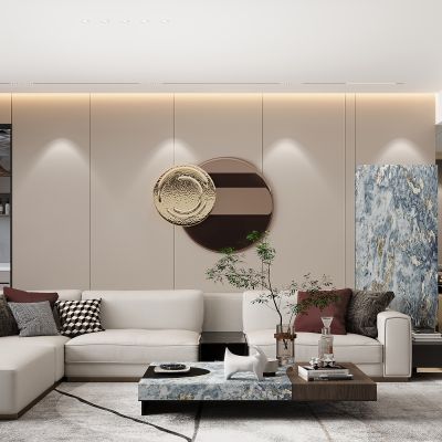 轻奢无主灯客厅 