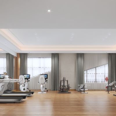 现代健身房健身器材