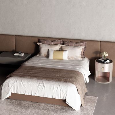 现代客房床