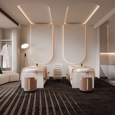 现代美容院SPA包间 美容院包间 美甲店