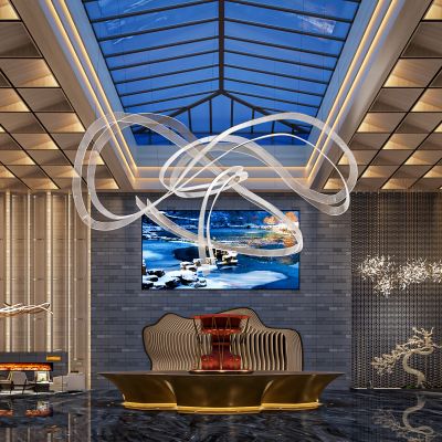 现代民族特色酒店大堂