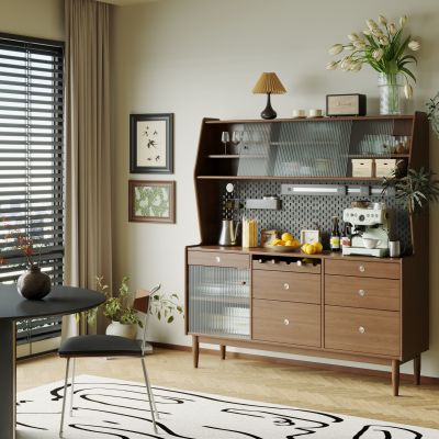 现代中古风餐边柜3D模型