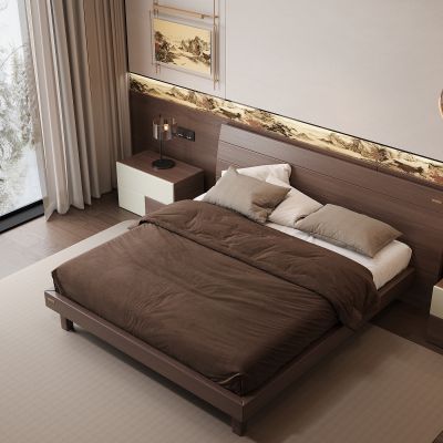 现代家居卧室 双人床 主卧 饰品摆件