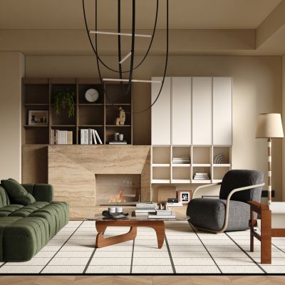 侘寂中古风客厅