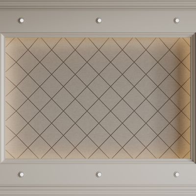 法式天花吊顶 法式灯盘 法式雕花线条