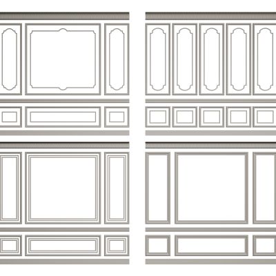 欧式背景墙 欧式护墙板 欧式雕花线条
